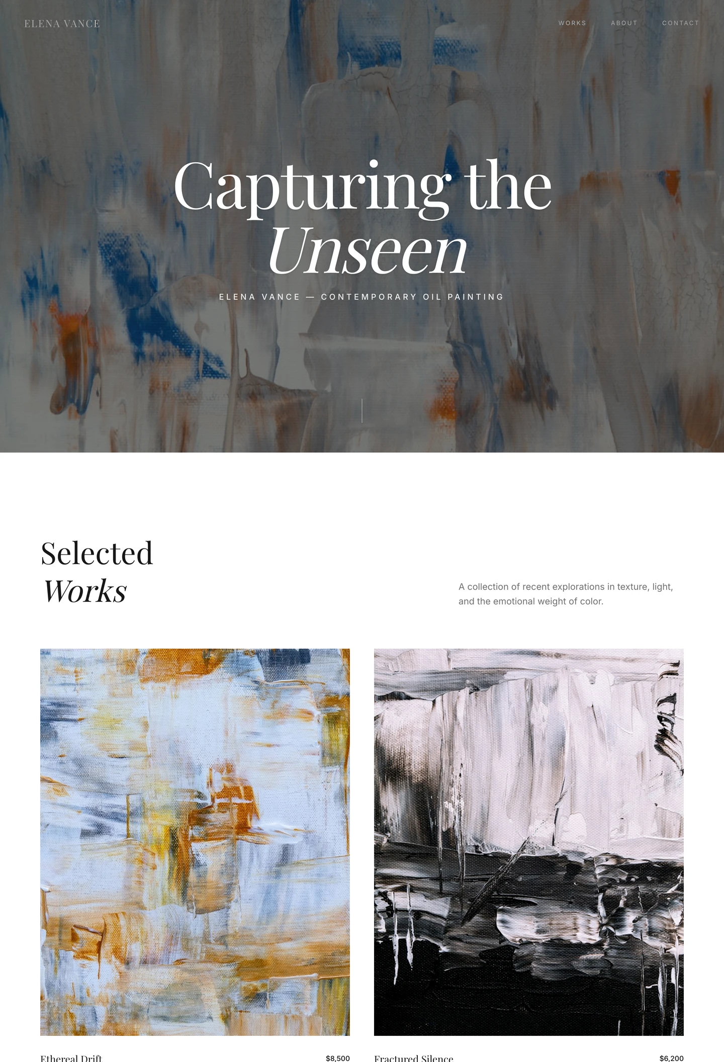 artist painter website built with Looops