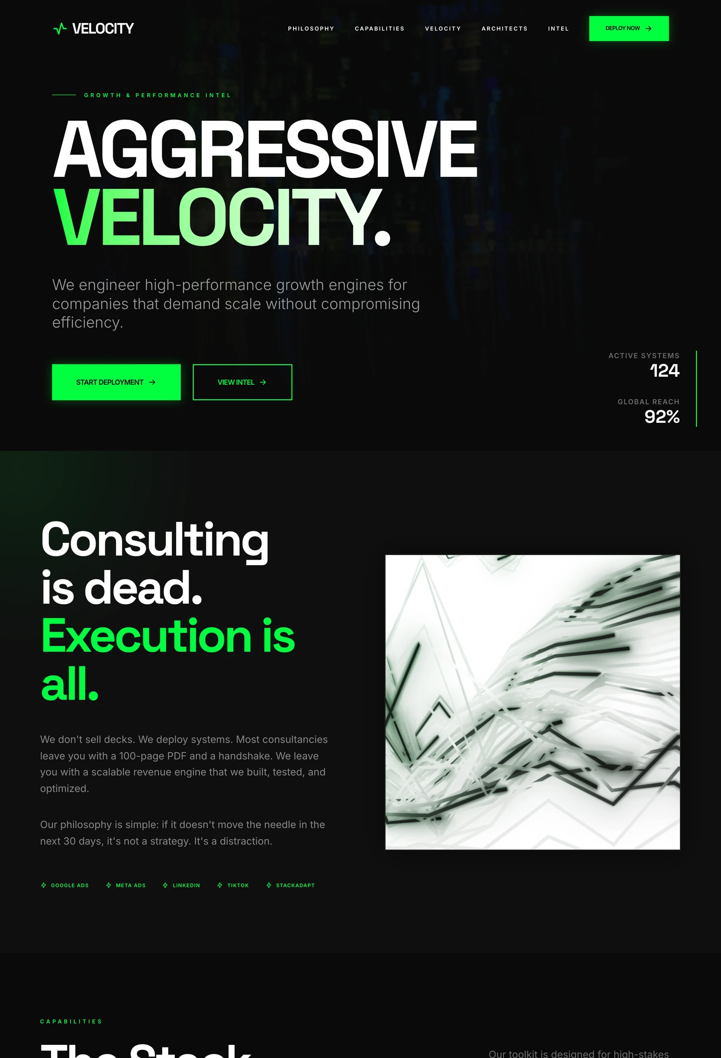 consultant marketing website built with Looops