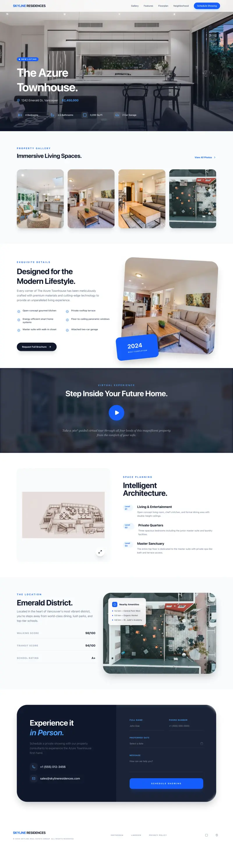 Real estate website built with Looops